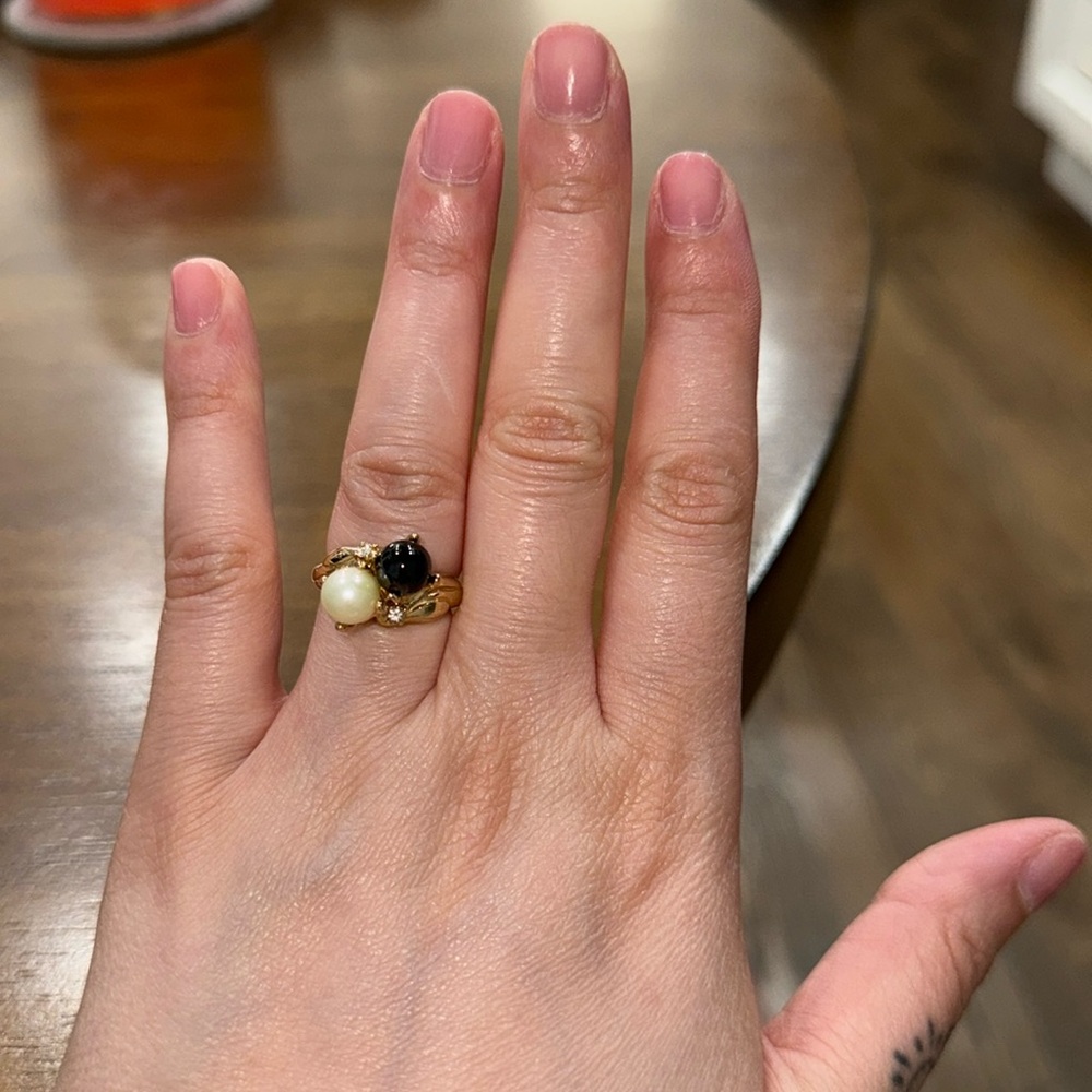 Gold Pearl Ring